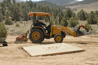 Rif smoothing ruts from the cement truck load